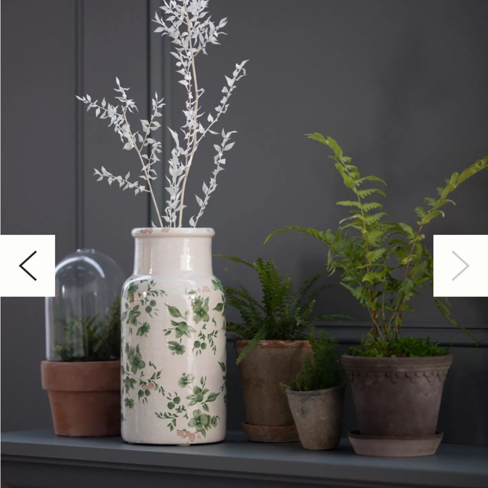 Anthropologie Green Chinoiserie Column Vase - Picture 6 of 10